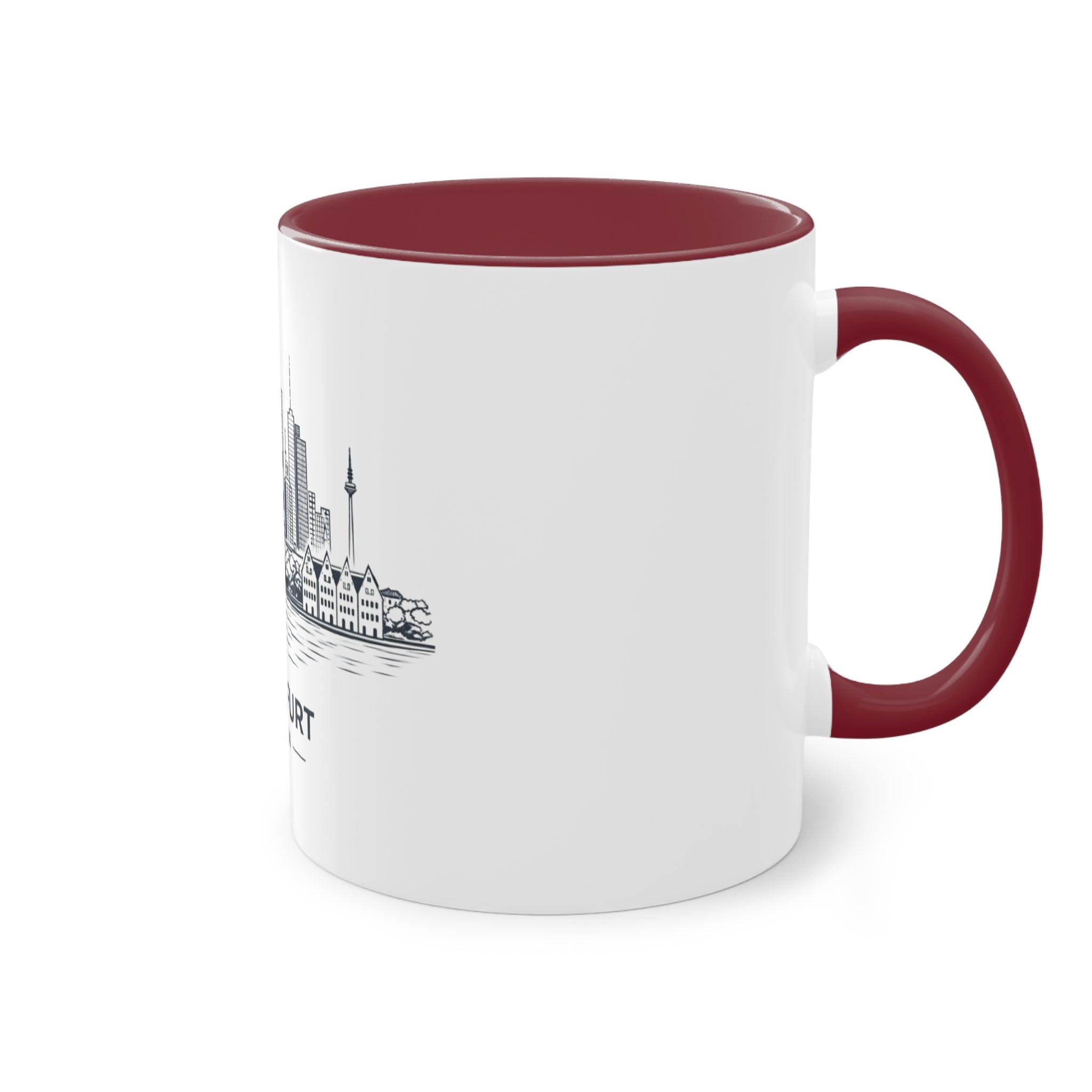 Kaffeetasse „Frankfurter Skyline“ – zweifarbig, 325 ml, Reise-Souvenir