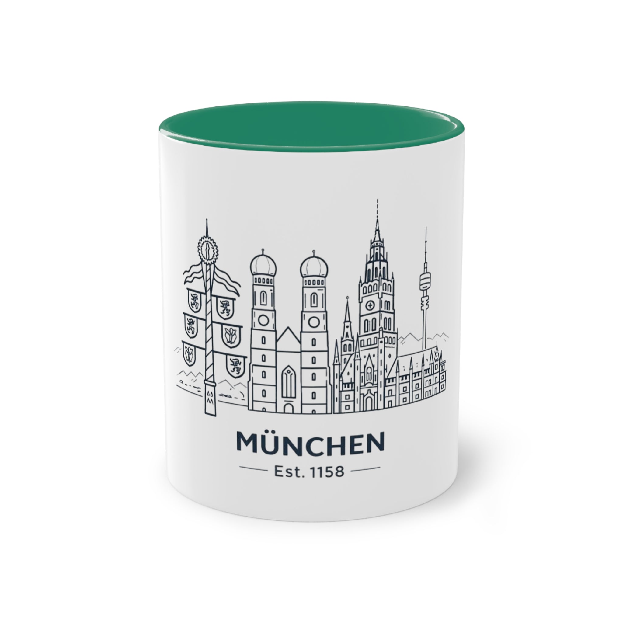 München Skyline Kaffeetasse — Zweifarbig 325ml Reise-Souvenir