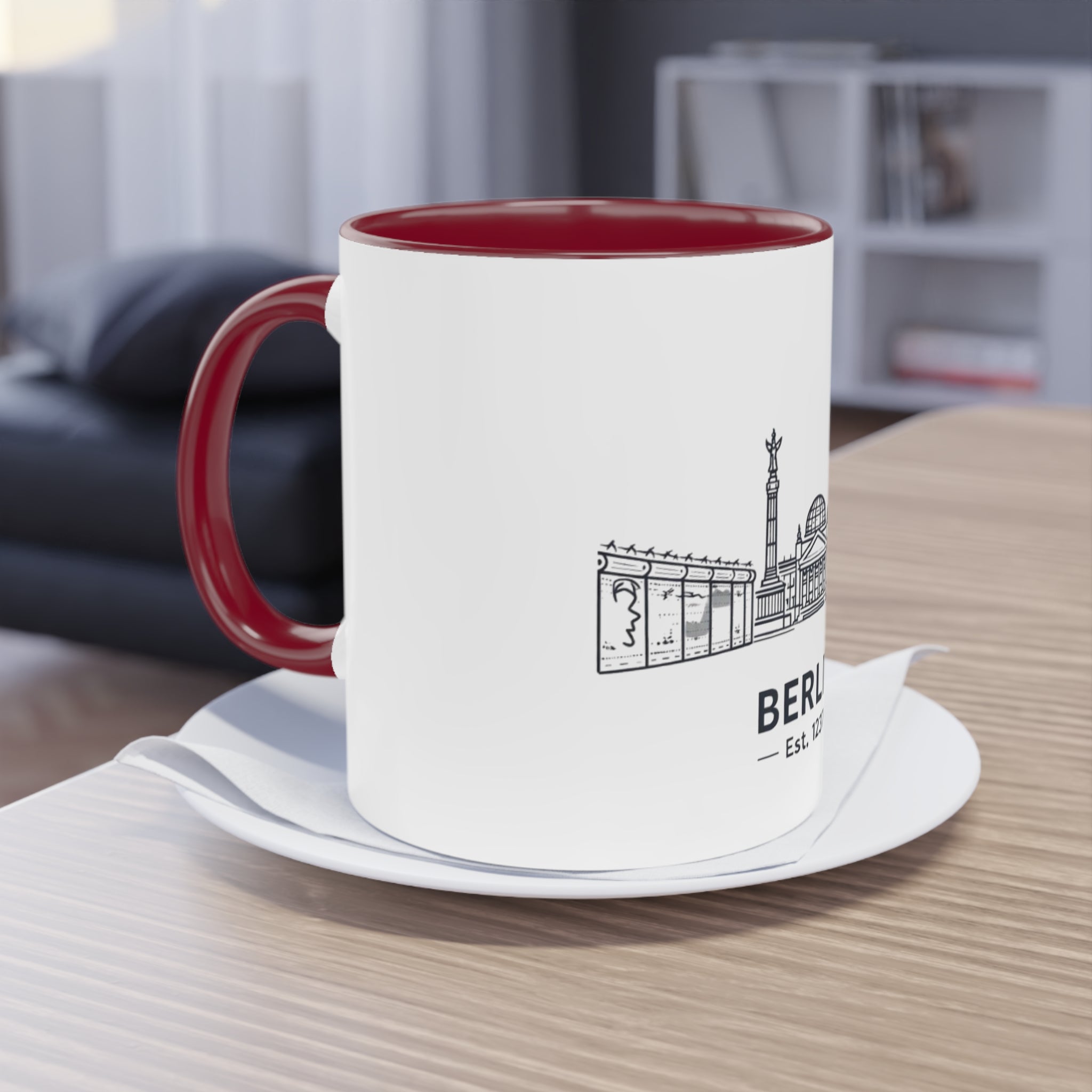 Berlin Skyline Kaffeetasse — zweifarbig, 325ml Reisesouvenir