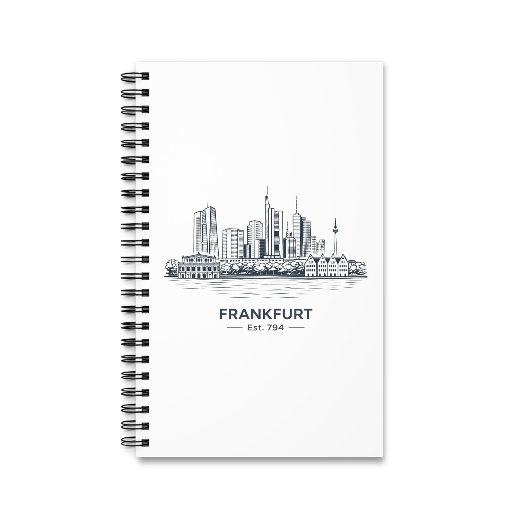 Frankfurt Skyline Spiral-Notizbuch
