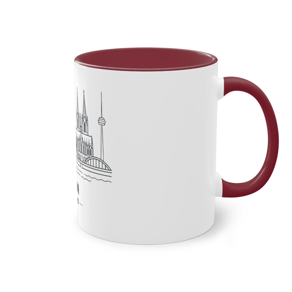 Köln Skyline Kaffeetasse — Zweifarbig 330ml Reise-Souvenir