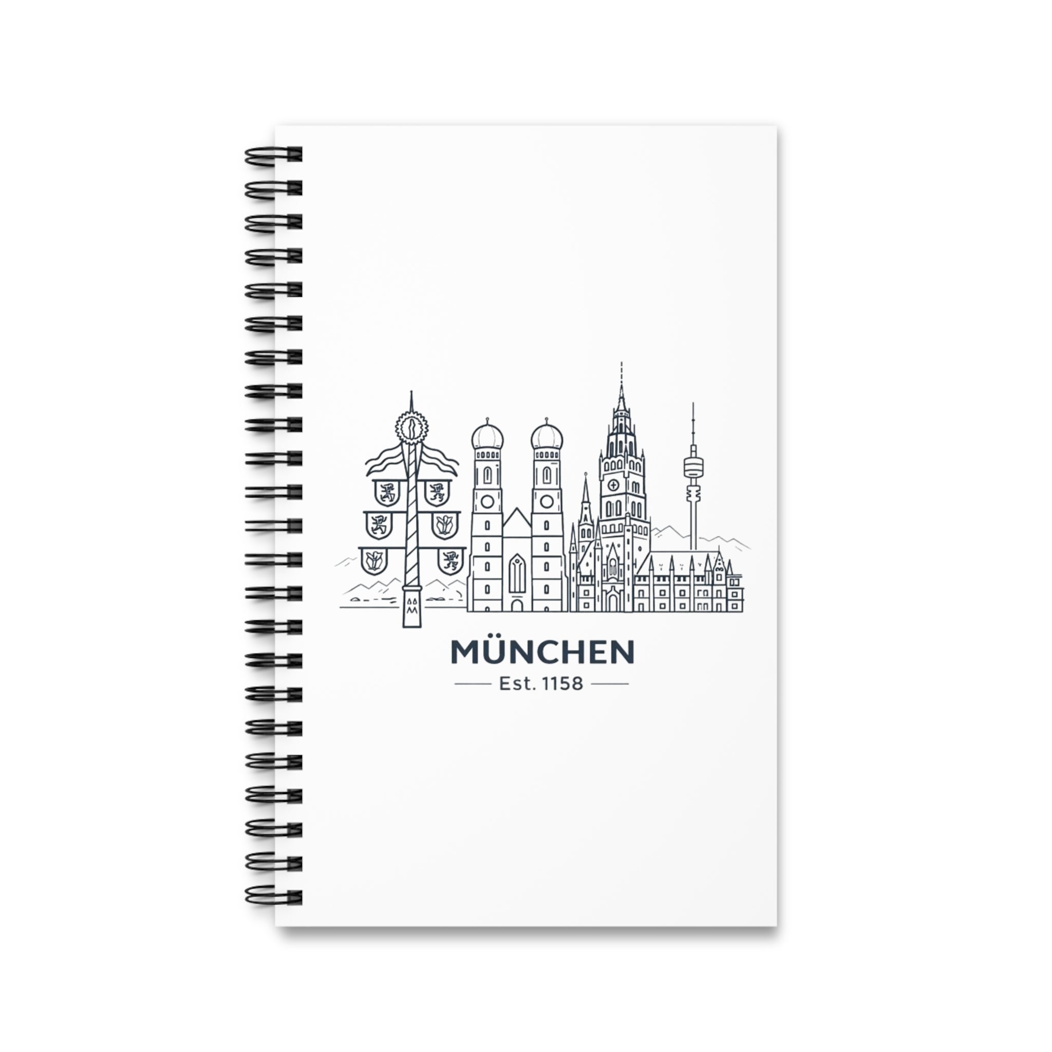 München Skyline Spiral-Notizbuch