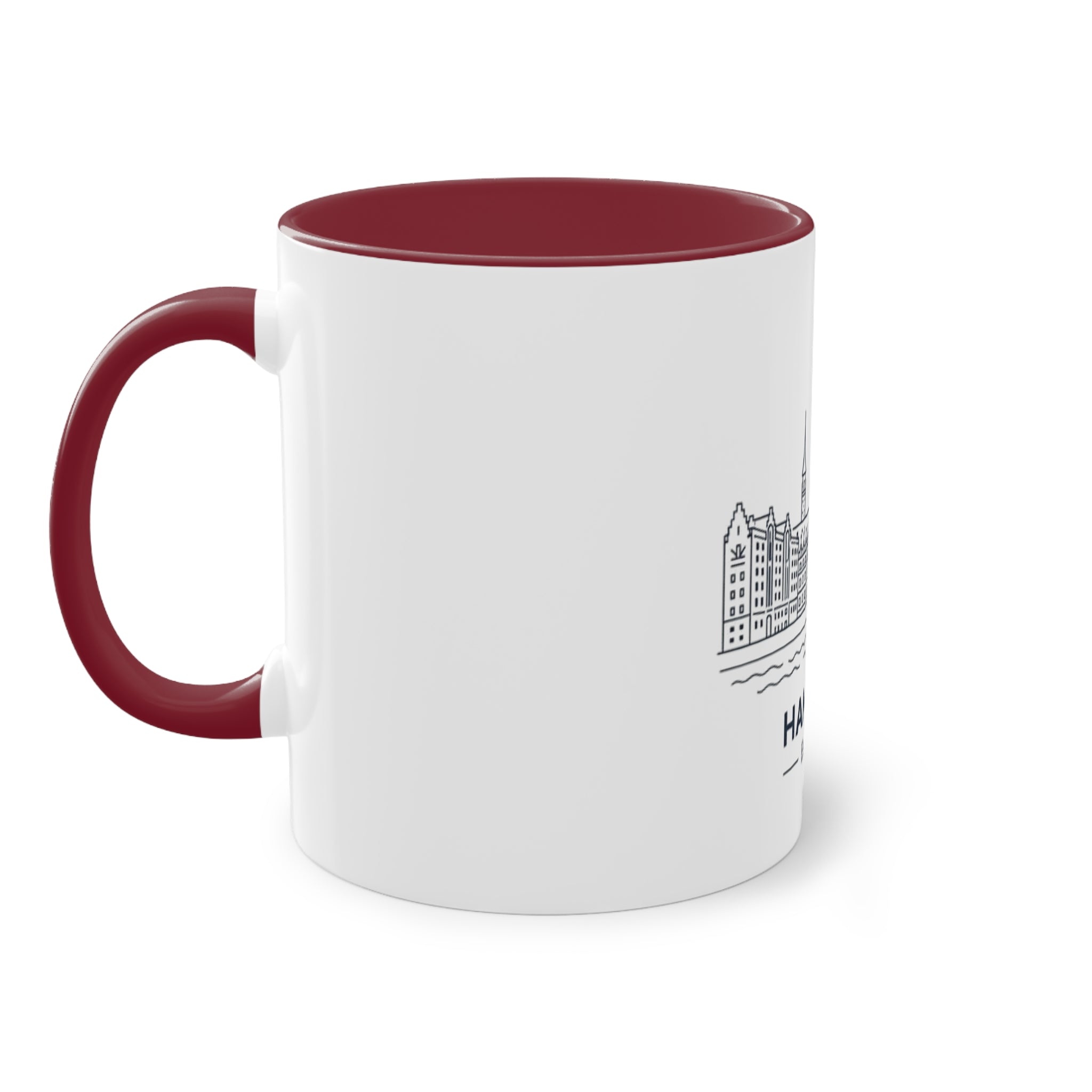 Hamburg Skyline Kaffeetasse – Zweifarbig 11oz Reise-Souvenir