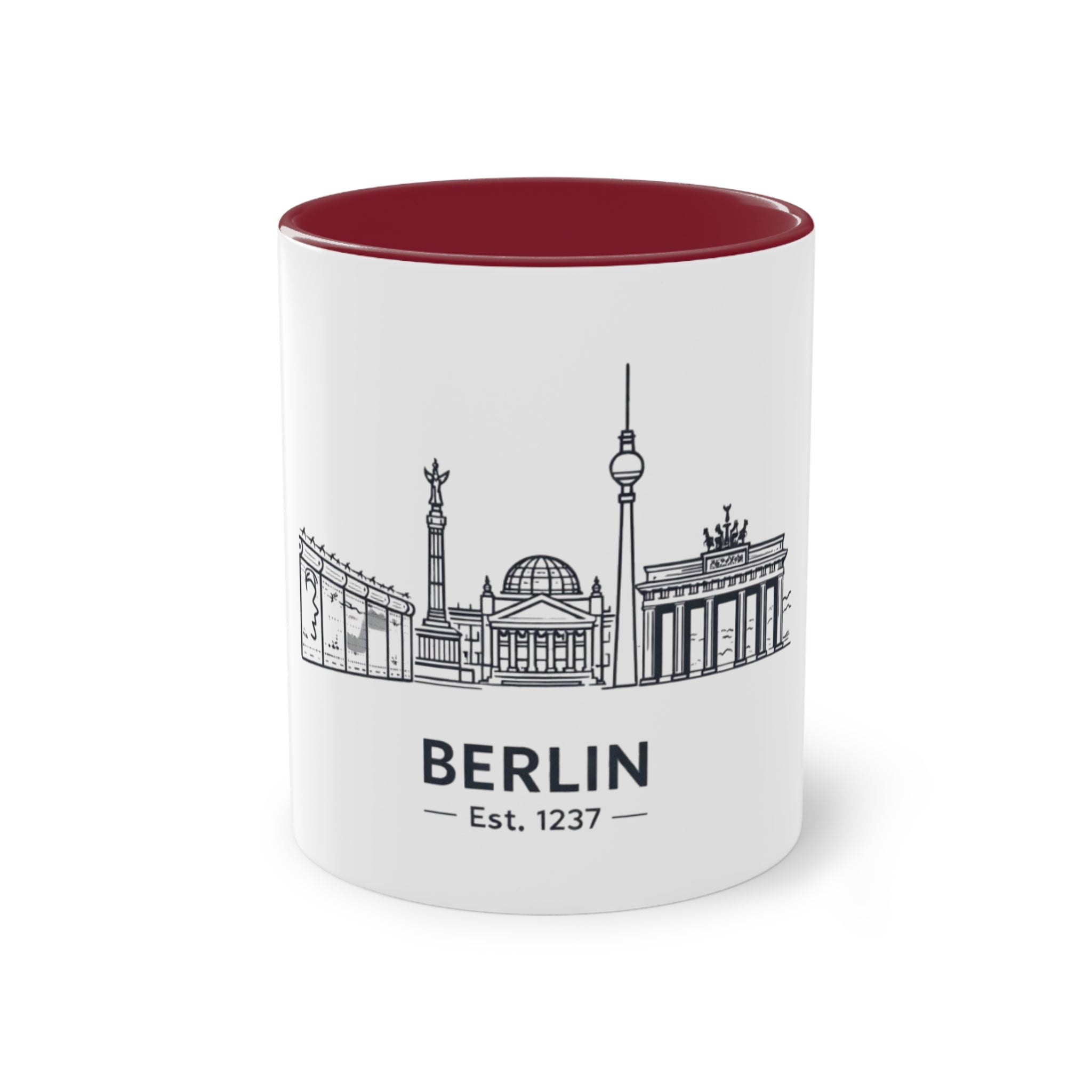 Berlin Skyline Kaffeetasse — zweifarbig, 325ml Reisesouvenir
