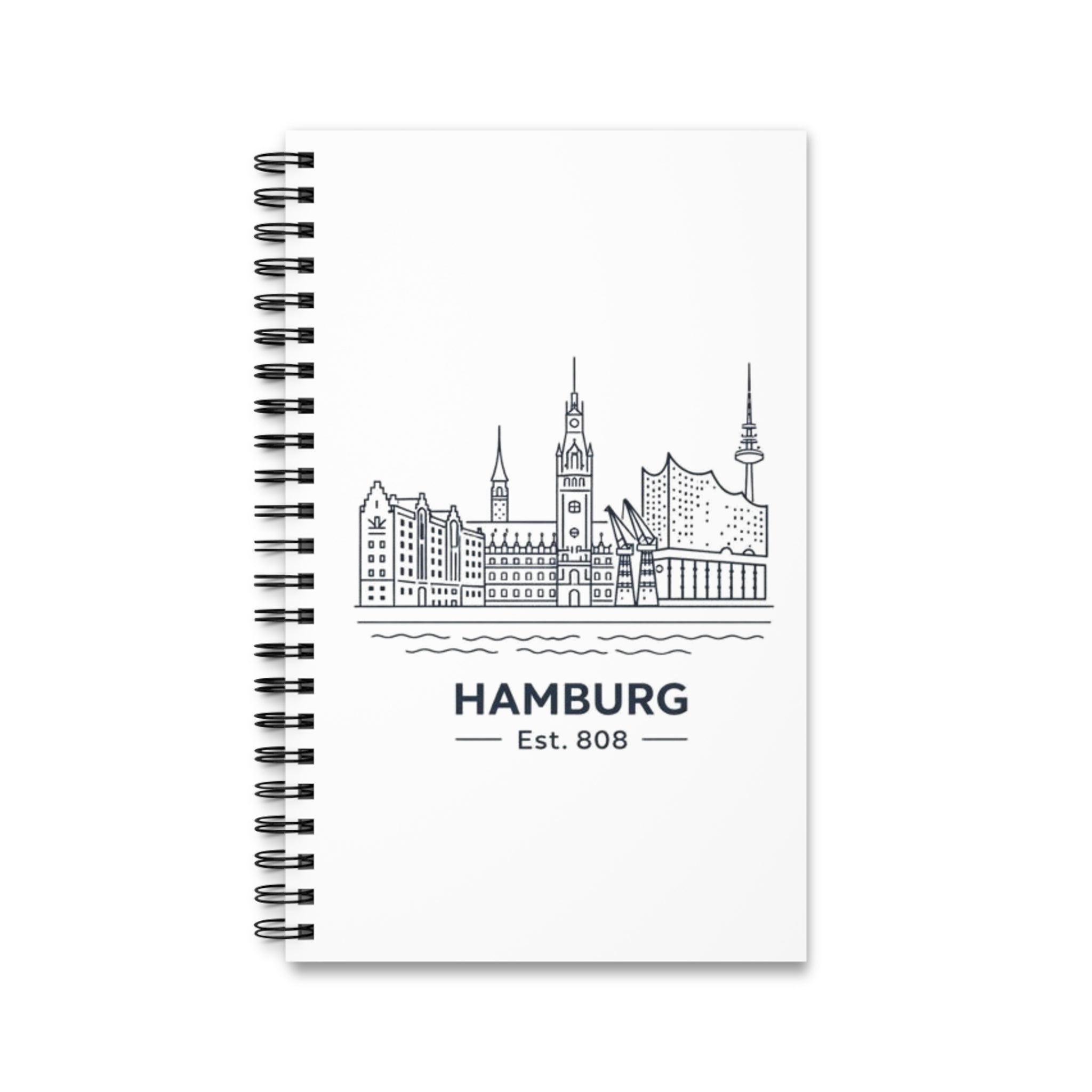 Hamburg Skyline Spiral-Notizbuch