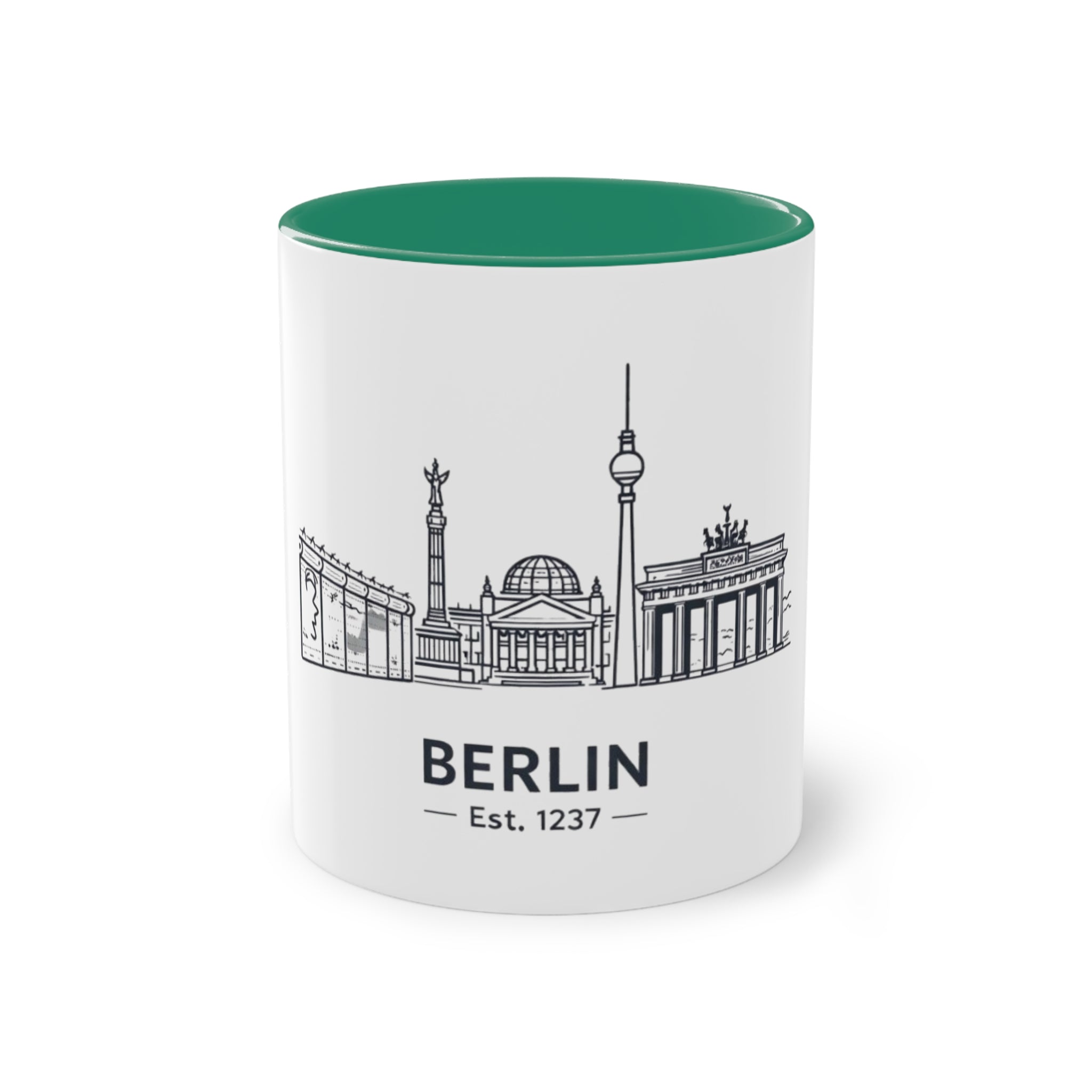 Berlin Skyline Kaffeetasse — zweifarbig, 325ml Reisesouvenir