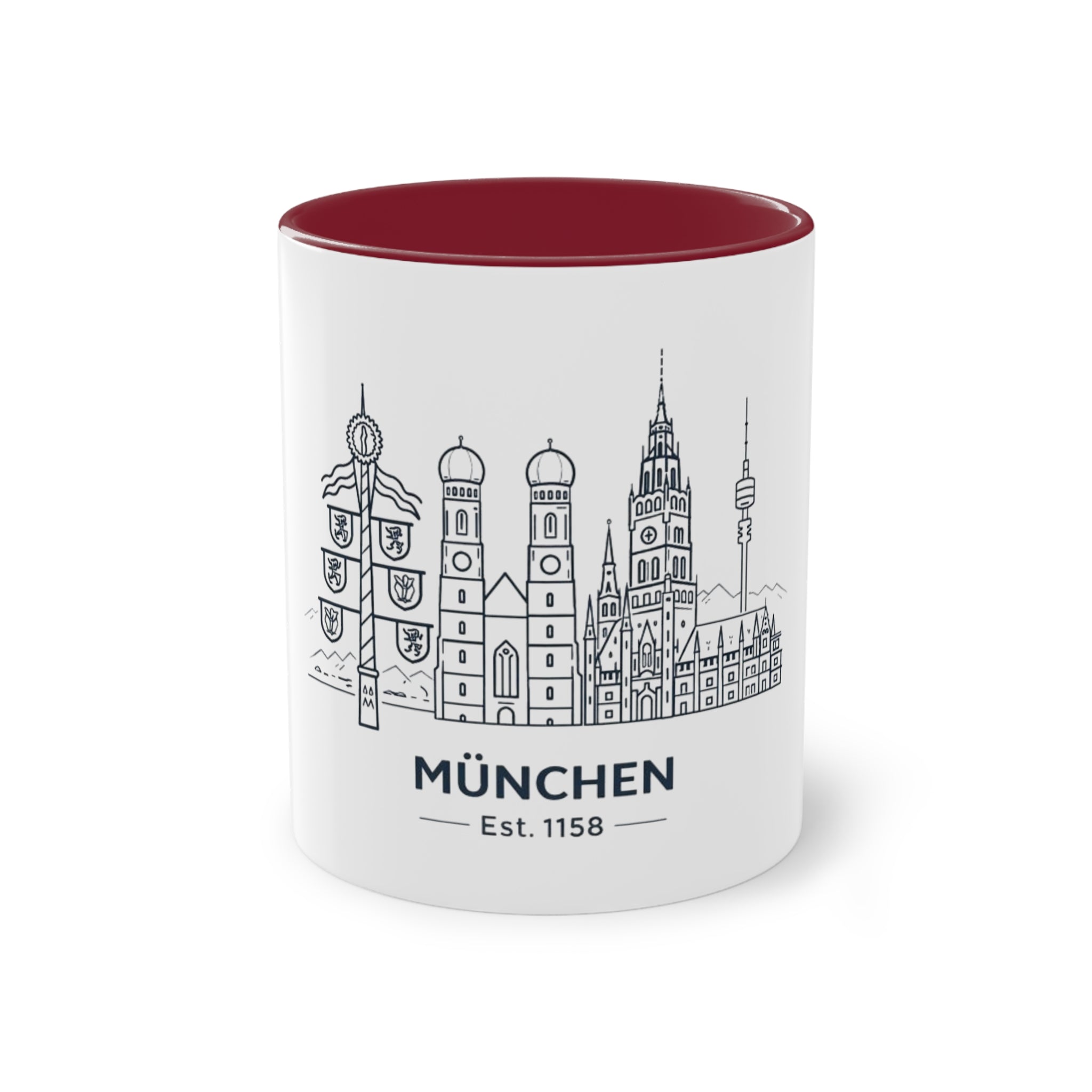 München Skyline Kaffeetasse — Zweifarbig 325ml Reise-Souvenir
