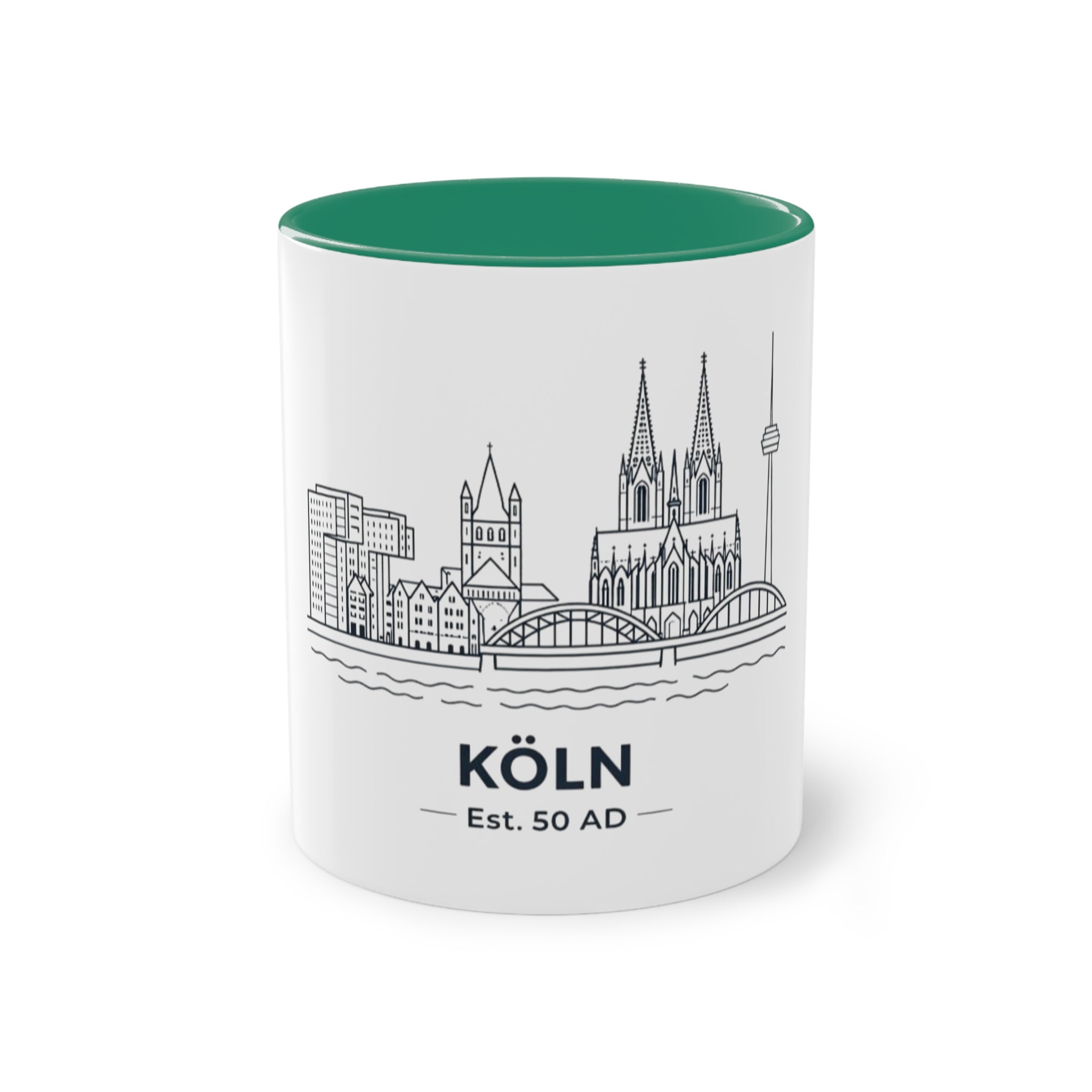 Köln Skyline Kaffeetasse — Zweifarbig 330ml Reise-Souvenir