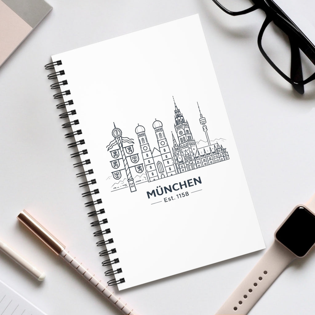 München Skyline Spiral-Notizbuch
