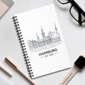 Hamburg Skyline Spiral-Notizbuch
