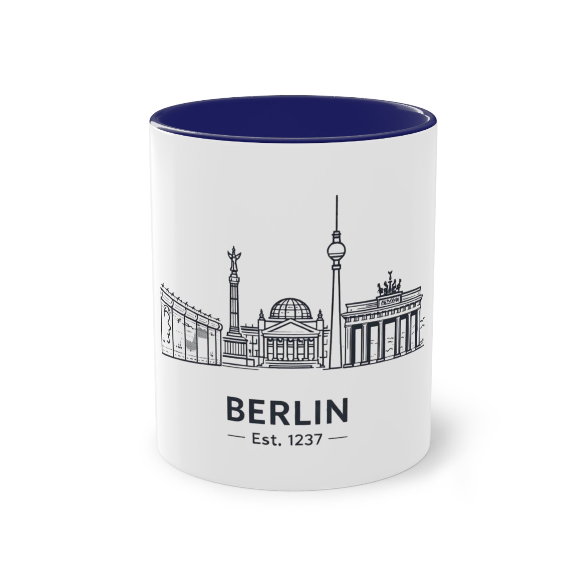 Berlin Skyline Kaffeetasse — zweifarbig, 325ml Reisesouvenir