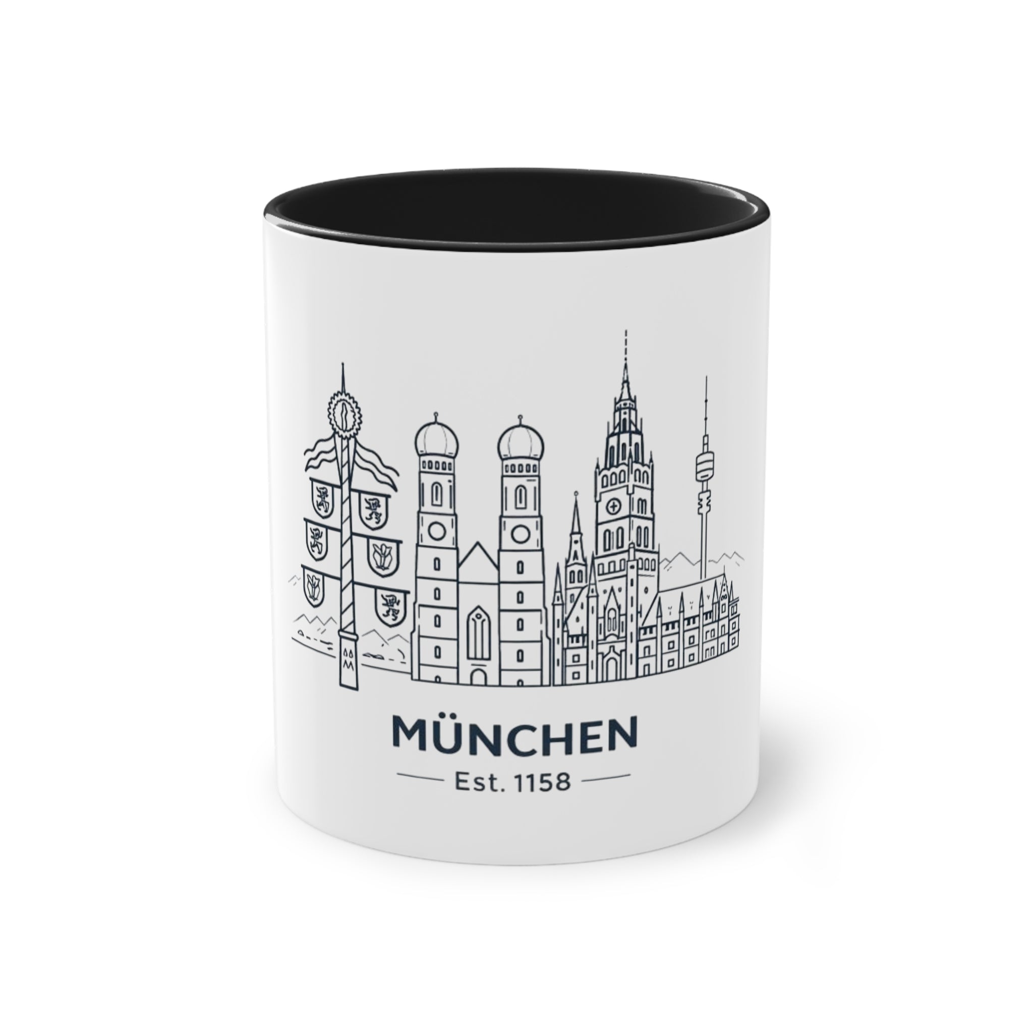 München Skyline Kaffeetasse — Zweifarbig 325ml Reise-Souvenir