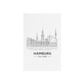 Hamburg Skyline Acrylschild mit Holzständer