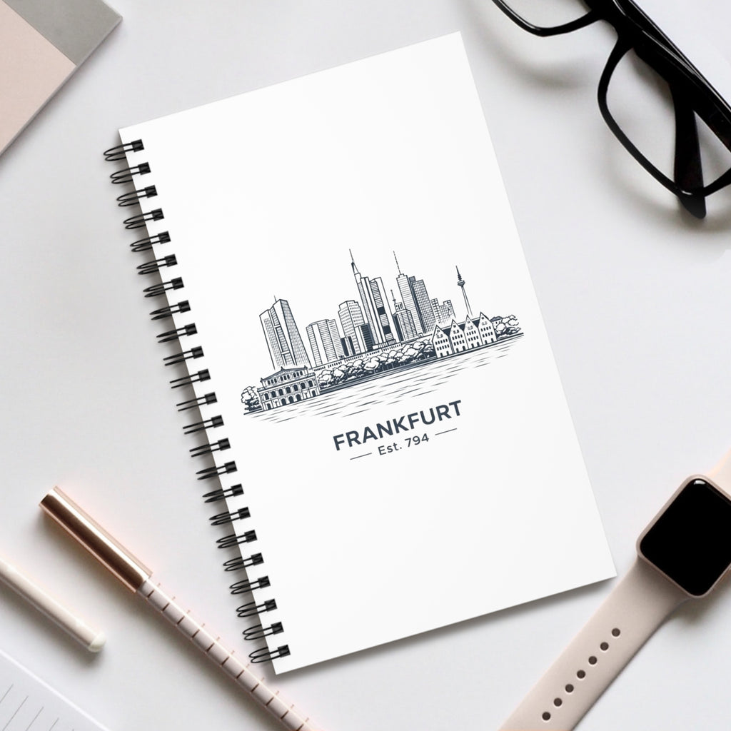 Frankfurt Skyline Spiral-Notizbuch