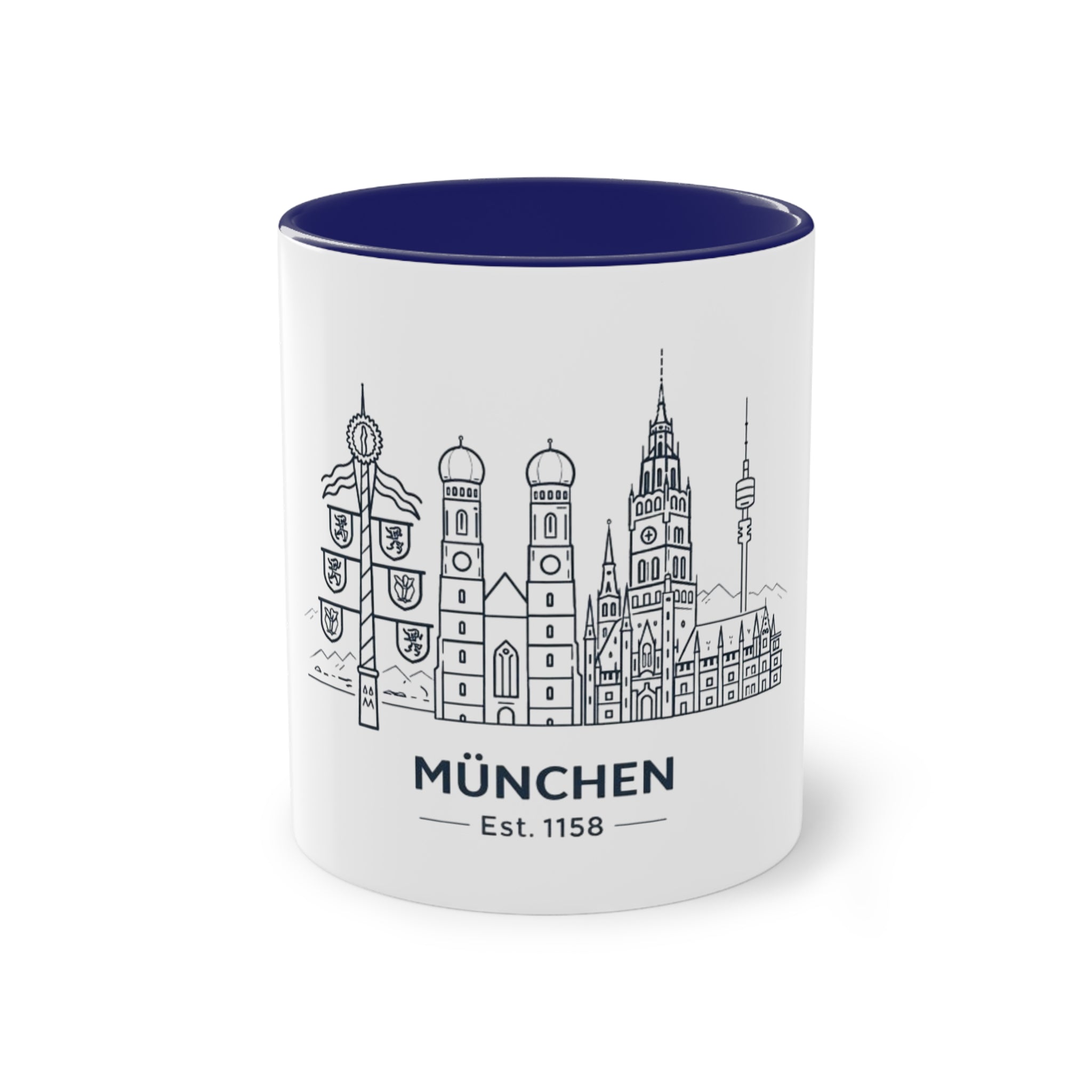 München Skyline Kaffeetasse — Zweifarbig 325ml Reise-Souvenir